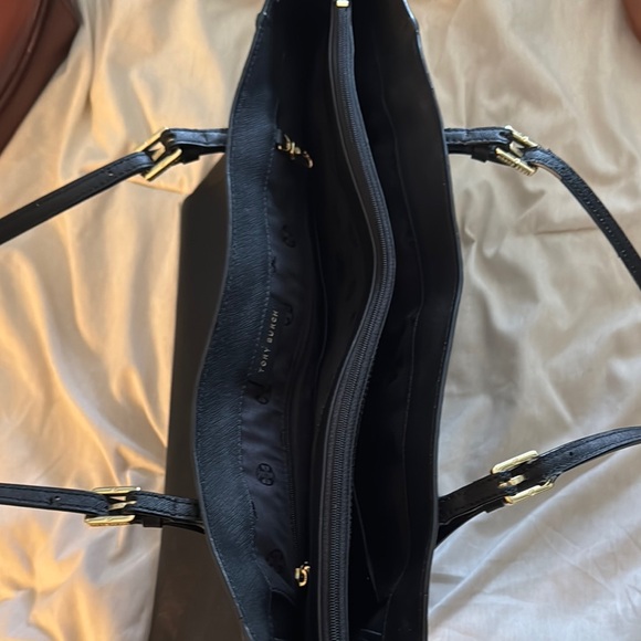 Tory Burch Black Leather Tote - Picture 4 of 6